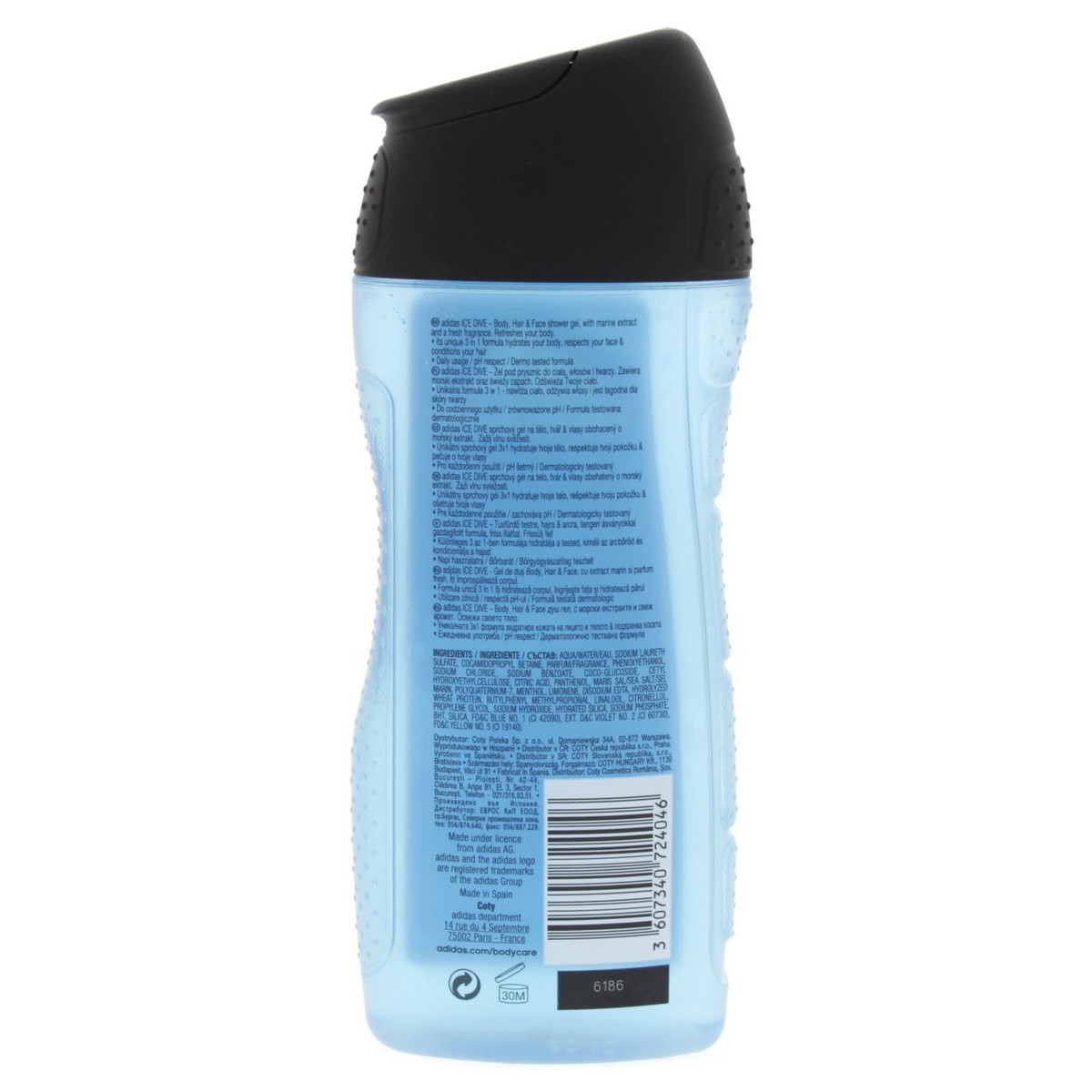 Adidas Ice Dive 3in1 Shower Gel 250ml